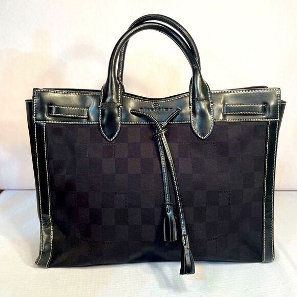 BLACK TOTE BAG by HIROSHIMA - PREVIOUSLY LOVED - Picture 1 of 11